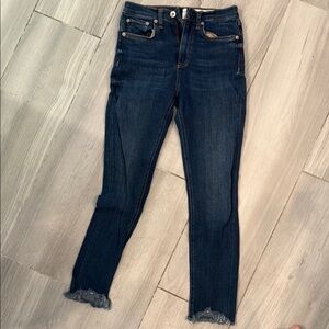 Rag and bone size 24 high rise ankle skinny jeans